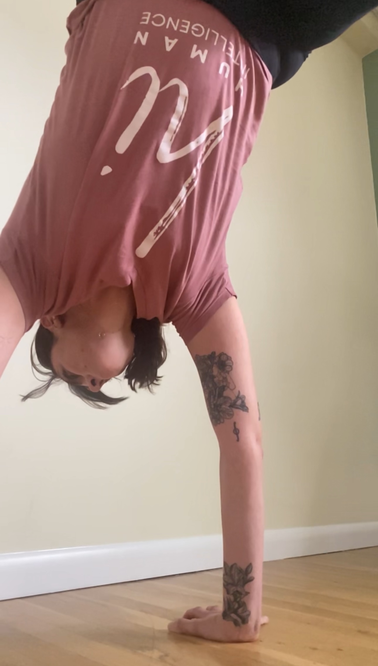 Real Human, Shannon, doing a real human handstand. Boulder, CO