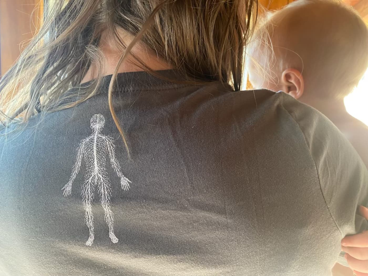 Momma Cecelia and baby Herbie — humans having fun in the foothills of Colorado